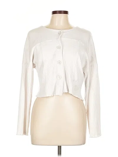 Pre-owned Prettylittlething Long Sleeve Blouse In White