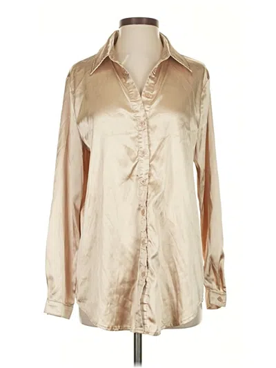 Pre-owned Prettylittlething Long Sleeve Blouse In White