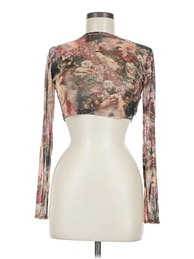 Pre-owned Prettylittlething Long Sleeve Blouse In White