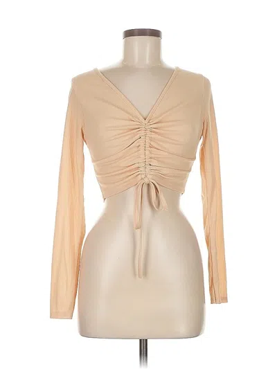 Pre-owned Prettylittlething Long Sleeve T-shirt In Brown