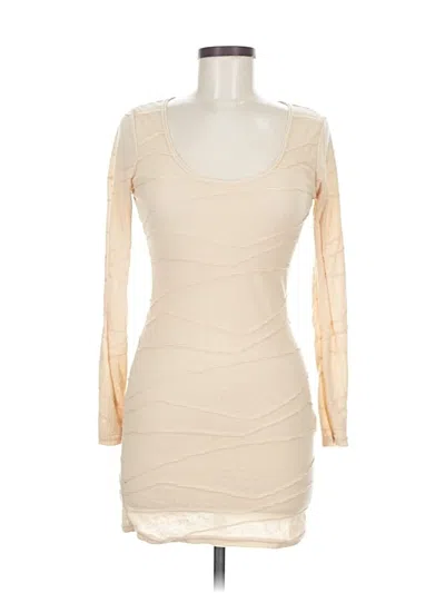 Pre-owned Prettylittlething Long Sleeve Top Ivory Sweetheart Neckline Tops