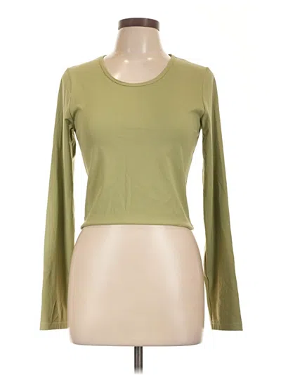 Pre-owned Prettylittlething Long Sleeve T-shirt In Green