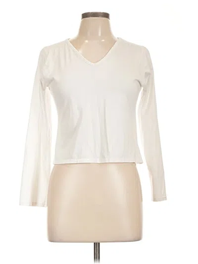 Pre-owned Prettylittlething Long Sleeve T-shirt In Ivory