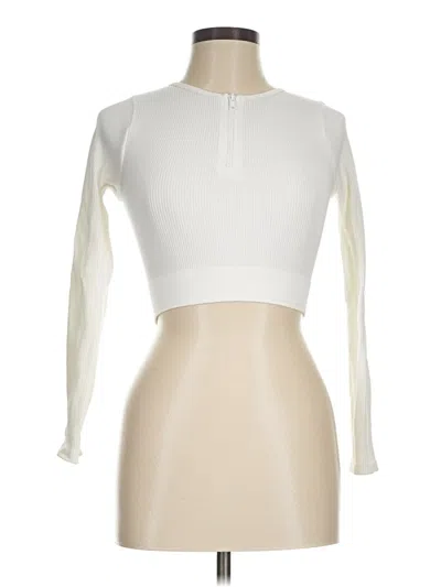 Pre-owned Prettylittlething Long Sleeve T-shirt In White