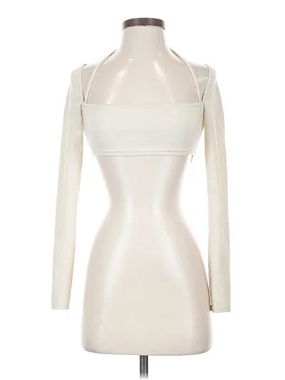 Pre-owned Prettylittlething Long Sleeve Turtleneck In Ivory
