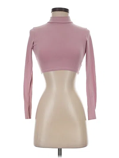 Pre-owned Prettylittlething Long Sleeve Turtleneck In Pink