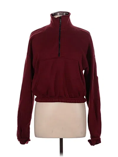 Pre-owned Prettylittlething Pullover Sweater In Burgundy