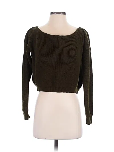 Pre-owned Prettylittlething Pullover Sweater In Green