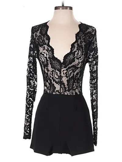 Pre-owned Prettylittlething Romper In Black