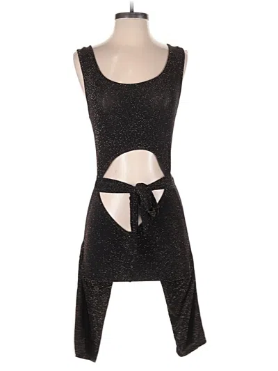 Pre-owned Prettylittlething Romper In Black