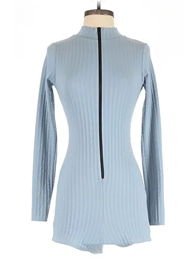 Pre-owned Prettylittlething Romper In Blue