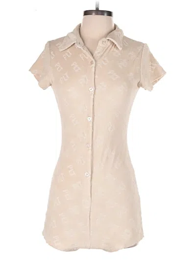 Pre-owned Prettylittlething Romper In Brown