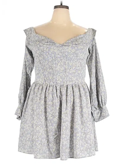 Pre-owned Prettylittlething Romper In Gray