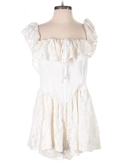 Pre-owned Prettylittlething Romper In Ivory
