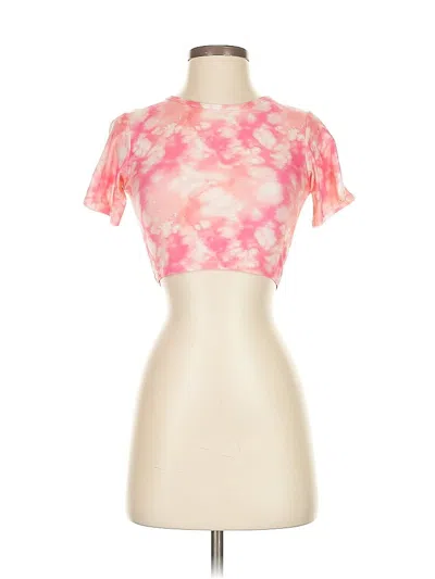 Pre-owned Prettylittlething Short Sleeve T-shirt In Pink