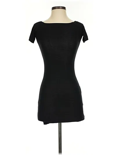 Pre-owned Prettylittlething Short Sleeve Top Black Scoop Neck Tops