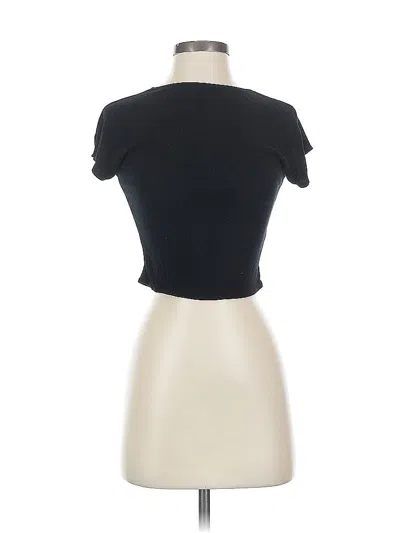 Pre-owned Prettylittlething Short Sleeve Top Black Sweetheart Neckline Tops