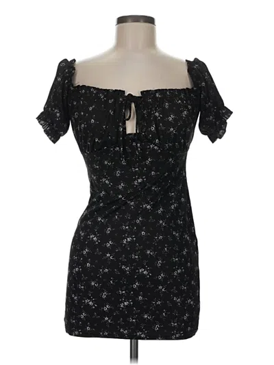 Pre-owned Prettylittlething Short Sleeve Top Black Sweetheart Neckline Tops