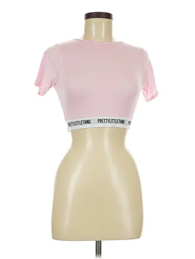Pre-owned Prettylittlething Short Sleeve T-shirt In Pink