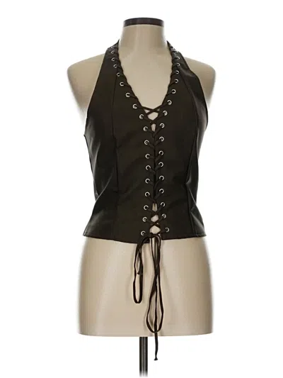 Pre-owned Prettylittlething Sleeveless Blouse In Black
