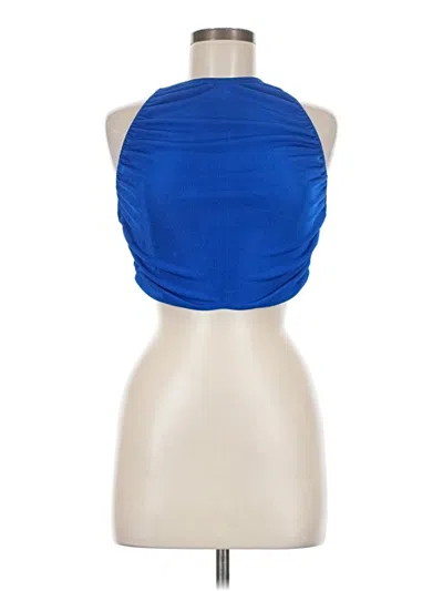 Pre-owned Prettylittlething Sleeveless Blouse In Blue