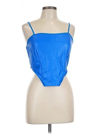 Pre-owned Prettylittlething Sleeveless Blouse In Blue