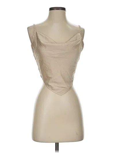 Pre-owned Prettylittlething Sleeveless Blouse In Brown