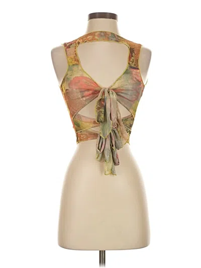 Pre-owned Prettylittlething Sleeveless Blouse In Brown