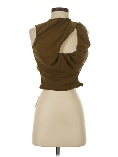 Prettylittlething Sleeveless Blouse In Brown