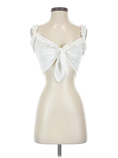 Pre-owned Prettylittlething Sleeveless Blouse In Ivory