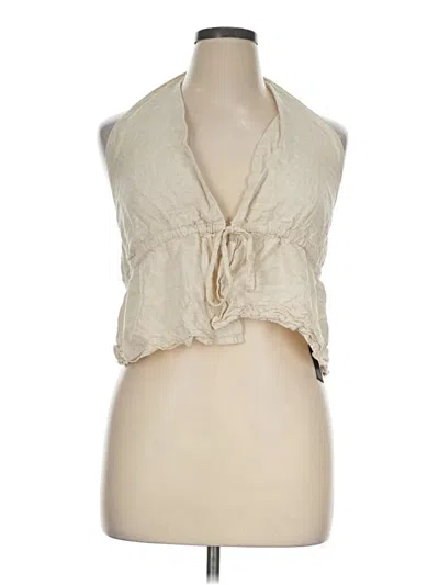 Pre-owned Prettylittlething Sleeveless Blouse In Tan
