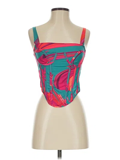 Pre-owned Prettylittlething Sleeveless Blouse In Teal