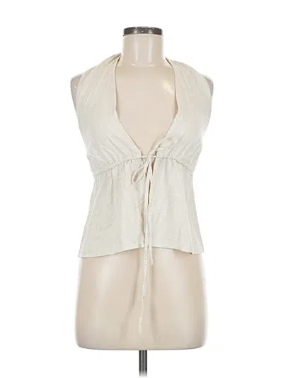 Pre-owned Prettylittlething Sleeveless Blouse In White