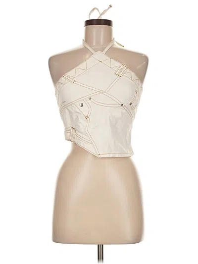Pre-owned Prettylittlething Sleeveless Blouse In White
