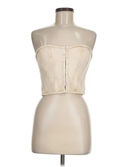 Pre-owned Prettylittlething Sleeveless Blouse In White