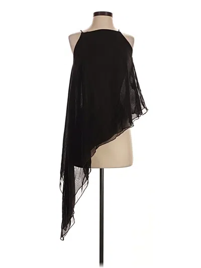 Pre-owned Prettylittlething Sleeveless Top Black One Shoulder Neckline Tops