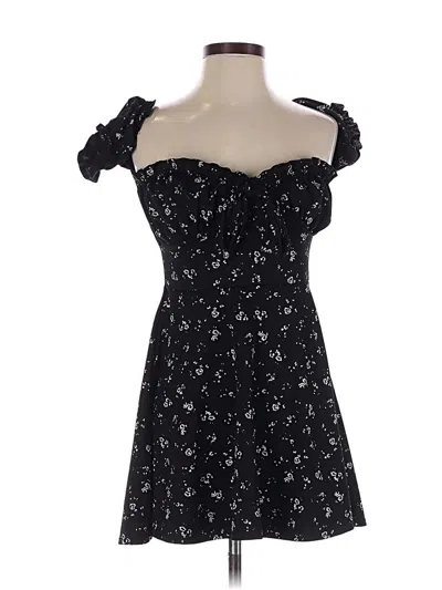 Pre-owned Prettylittlething Sleeveless Top Black Strapless Neckline Tops