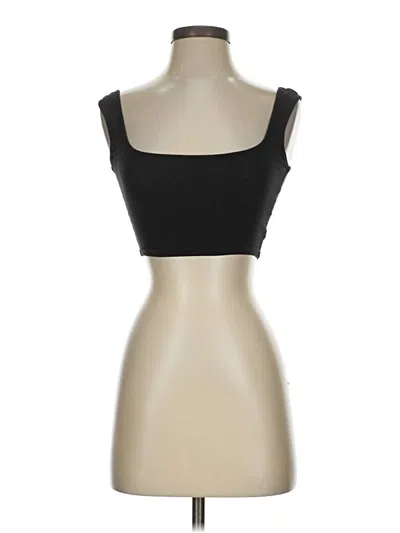 Pre-owned Prettylittlething Sleeveless Top Black Sweetheart Neckline Tops