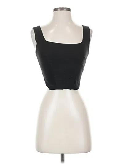 Pre-owned Prettylittlething Sleeveless Top Black Sweetheart Neckline Tops
