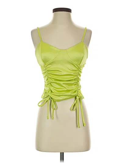 Pre-owned Prettylittlething Sleeveless Top Green Sweetheart Neckline Tops