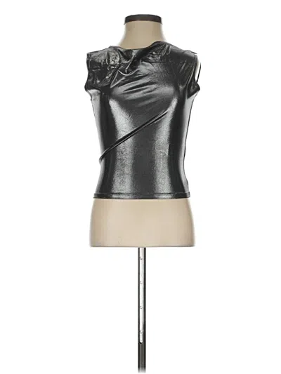Pre-owned Prettylittlething Sleeveless T-shirt In Silver