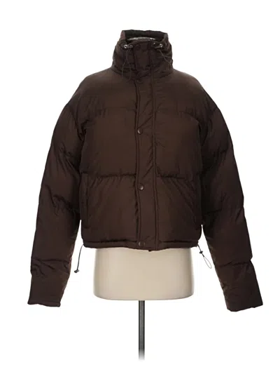 Pre-owned Prettylittlething Snow Jacket In Brown