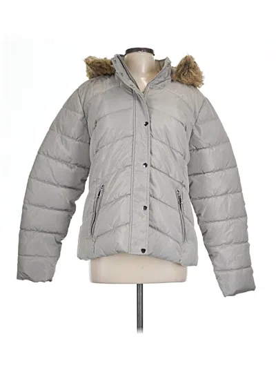Pre-owned Prettylittlething Snow Jacket In Gray