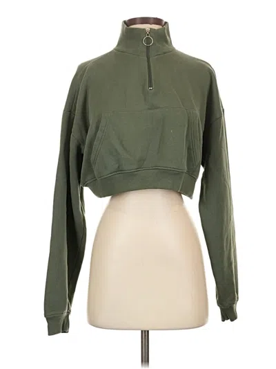 Pre-owned Prettylittlething Sweatshirt In Green