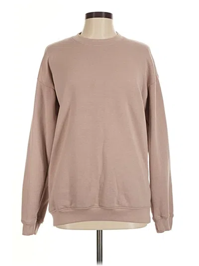 Pre-owned Prettylittlething Sweatshirt In Tan