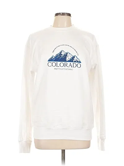Pre-owned Prettylittlething Sweatshirt In White