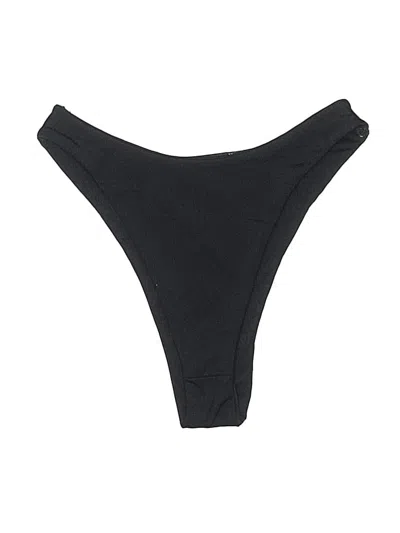 Pre-owned Prettylittlething Swimsuit Bottoms In Black