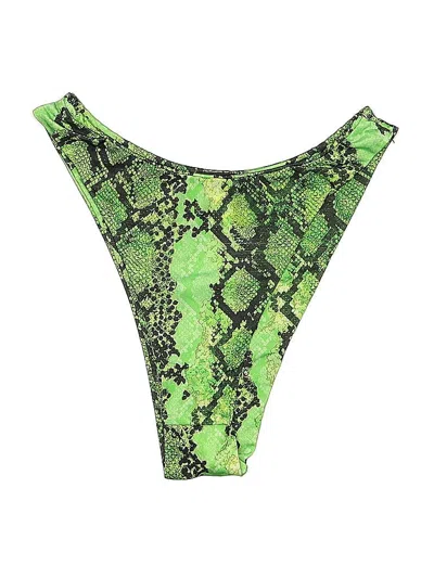 Pre-owned Prettylittlething Swimsuit Bottoms In Green