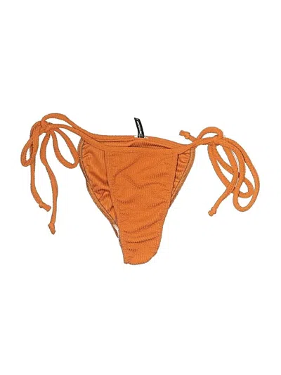 Pre-owned Prettylittlething Swimsuit Bottoms In Orange