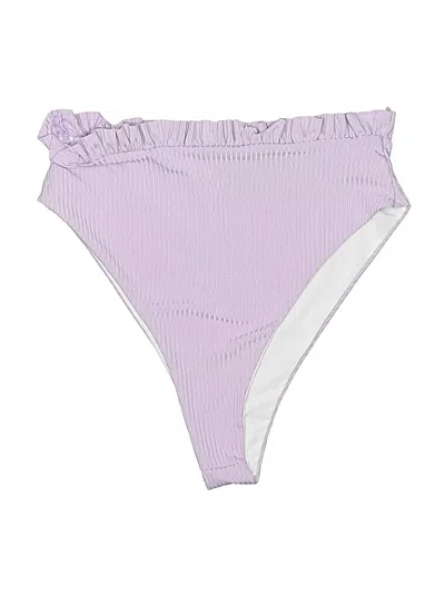 Pre-owned Prettylittlething Swimsuit Bottoms In Purple
